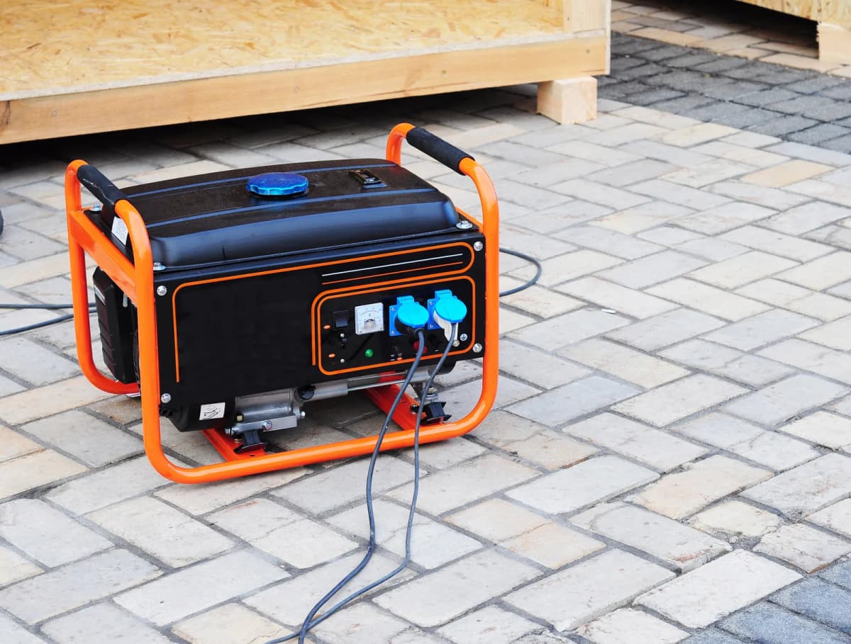 Generator til hus i brug