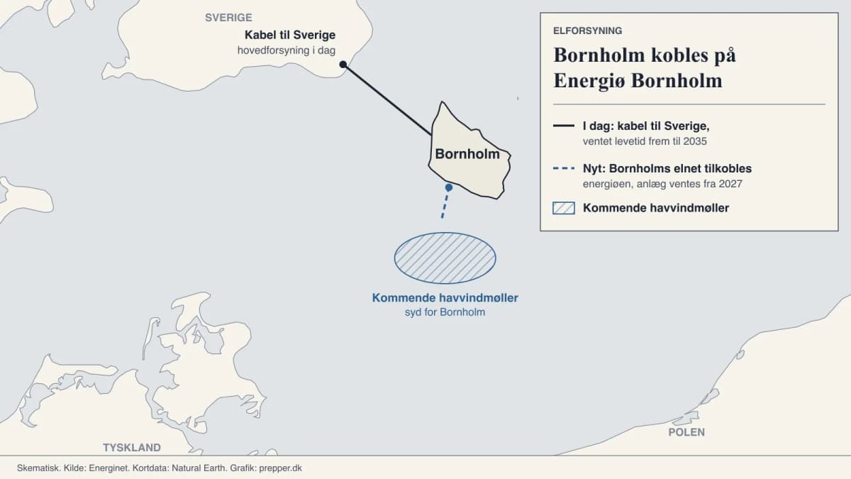 Kort over Energiø Bornholm