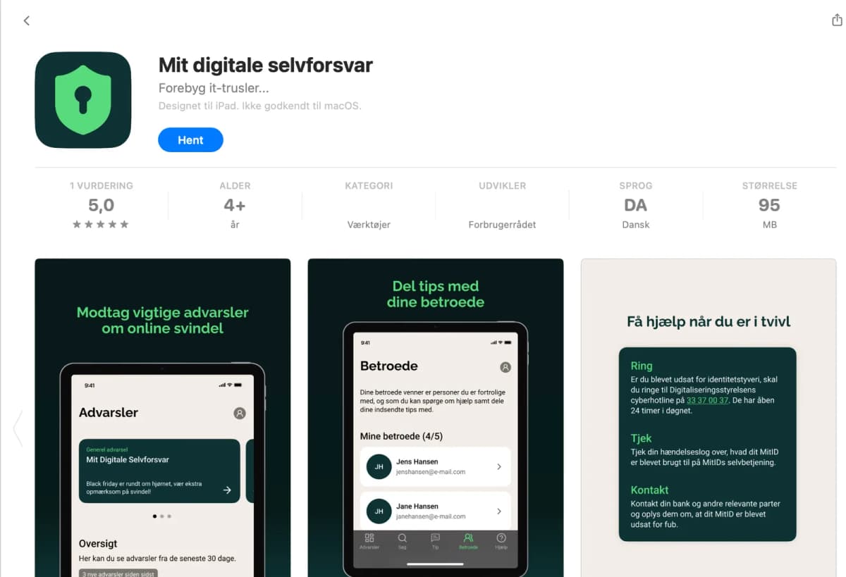 Appen Mit Digitale Selvforsvar